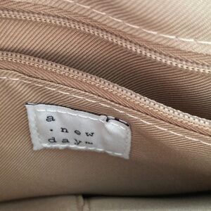A New Day Beige Zip Pouch